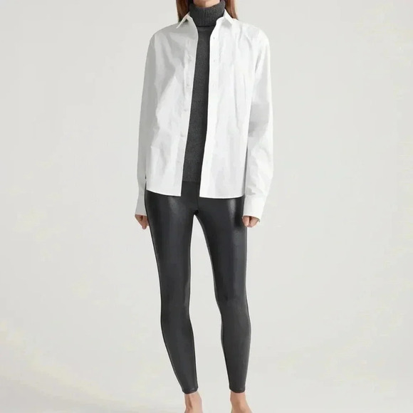 Quince Pants - Quince Legging Women’s XS Black High Rise Faux Leather